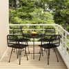 vidaXL Garden Dining Set Black Poly Rattan Medium Tough - Black - 2 of 4