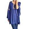 Women's Embroidered Bell Sleeve Tunic Top - Velzera - 4 of 4