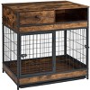 Gulches Rustic Brown Furniture Dog Cage with Double Doors - 31.5" Indoor Kennel - 2 of 4