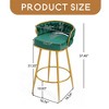 Swivel Counter Height Bar Stools Set of 2,31.5"Bar Height Stools with Hand-Woven Backrest & Gold Metal Legs - Leovsnove - 3 of 4