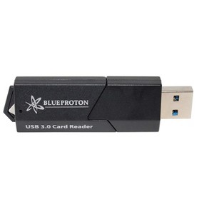 BlueProton USB 3.0 Multi-Card Reader: Ultimate Portable Data Companion (Black) - 1 of 4