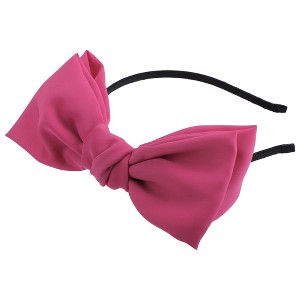 Unique Bargains Women's Fashion Satin Bow Knot Headband 0.31 Inch Wide 1 Pc - 1 of 4