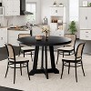 Dining Table for 4 to 6 People, 47 Inch Round Dining Table, Wooden Kitchen Table with Sturty Legs, Dining Room Table for Dining Room, Kitchen - 4 of 4