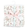 Hudson Baby Infant Girl Cotton Flannel Burp Cloths, Girl Woodland Pals, One Size - 2 of 4