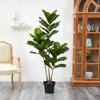 Nearly Natural 65-in Fiddle Leaf Tree UV Resistant (Indoor/Outdoor) - 4 of 4