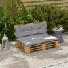 Outsunny 2 Seater Pallet Cushions Outdoor 3.9 in. Thick Replacement Cushions with Tufted Design for Garden, Patio - 2 of 4