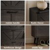 Narrow Slim Freestanding Rack Cabinet, Shoe Organizer Cabinet for Entryway - 4 of 4