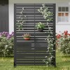 MAYEERTY Benjamin Wide One Narrow Two Venetian Blind Black Galvanized Steel Screen Outdoor and Indoor Divider for Balcony Patio Garden 1pcs - 3 of 4