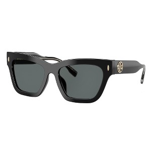 Tory Burch TY 7208U 170987 Womens Cat-Eye Polarized Sunglasses Black 54mm - 1 of 3