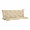 vidaXL Garden Bench Cushion Set of 2 Beige Oxford fabric (100% polyester) - 2 of 4