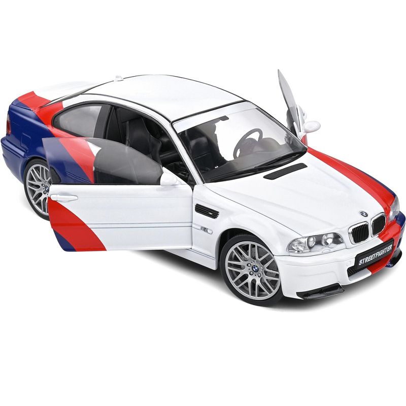 2000 BMW E46 M3 "Streetfighter" White with Blue and Red Graphics 1/18 Diecast Model Car by Solido, 2 of 6