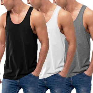 COOFANDY Men's 3 Pack Tank Tops Cotton Performance Sleeveless Casual Classic T Shirts - 1 of 4