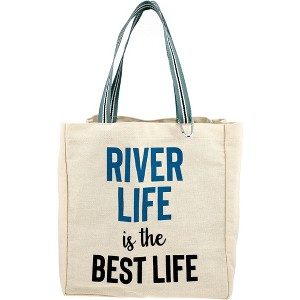 Pavilion Gift Company - River Life - 100% Cotton Twill Gift Bag - Handbags - 1 of 4