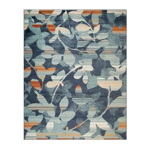Bohemian Floral Vintage Leaves Indoor Runner or Area Rug by Blue Nile Mills - 1 of 4