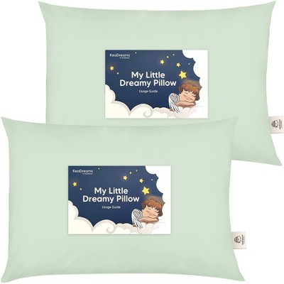 KeaBabies Toddler Pillow - Soft Organic Cotton Kids Pillows for Sleeping - Travel Pillow for Kids Age 2-5