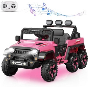 24V 6-Wheel Kids Ride On Car, 4WD Switchable Electric Vehicles, Remote Control, 3 Speeds, Bluetooth & LED Lights - 1 of 4