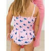 RuffleButts Girls UPF50+ Peplum Smocked Bodice One Piece - 3 of 4
