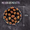 Hachikiko Halloween Disposable Party Plates 50-Count 9-Inch - Jack O' Lantern + Iridescent Silver Foil Scalloped Edge for Autumn Gatherings - 3 of 4
