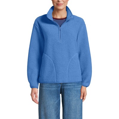 Lands' End Women's Half Zip Cozy High Pile Fleece Pullover