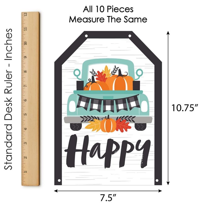 Big Dot of Happiness Happy Fall Truck - Hanging Vertical Paper Door Banners - Harvest Pumpkin Party Wall Decoration Kit - Indoor Door Decor, 5 of 7