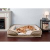 FurHaven Velvet Waves Perfect Comfort Cooling Gel Top Memory Foam Sofa Dog Bed - 3 of 3