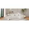 140" Modern Curved Sectional Sofa with High-Density Fully Compressed Sponge, Chaise Lounge, 3-Piece, No Assembly Needed - 4 of 4