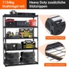 5-Tier Adjustable Closet Organizers and Storage, Heavy Duty 2500LBS Garage Storage Shelves, Metal Storage Shelving Unit for Kitchen Basement Laundry - 4 of 4