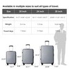 Rbied Luggage Set 3 Piece, PP Hardshell Carry on Suitcase W/ Spinner Wheels & TSA Lock, Lightweight Suitcases for Business, Trip, (20"/24"/28") - 2 of 4