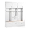 JANSNO 75" Modern Entryway Hall Tree with Bench, Coat Rack, 6 Drawers, 3 Cabinets & 3-Tier Top Storage - 2 of 4