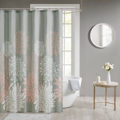 Calla Printed Shower Curtain Blush