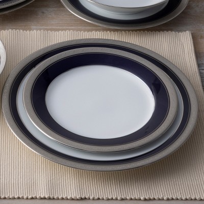 Cobalt Platinum Porcelain 5-Piece Formal Place Setting