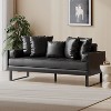 NicBex 72.25 Inch PU Leather Loveseat Sofa Couch with Metal Legs and Pillows for Living Room,Apartment,Office - 2 of 4