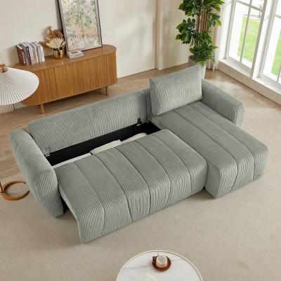 NicBex Modern Sofa Bed Corduroy Convertible Sleeper Sofa with Adjustable Backrest for Living Room and Office