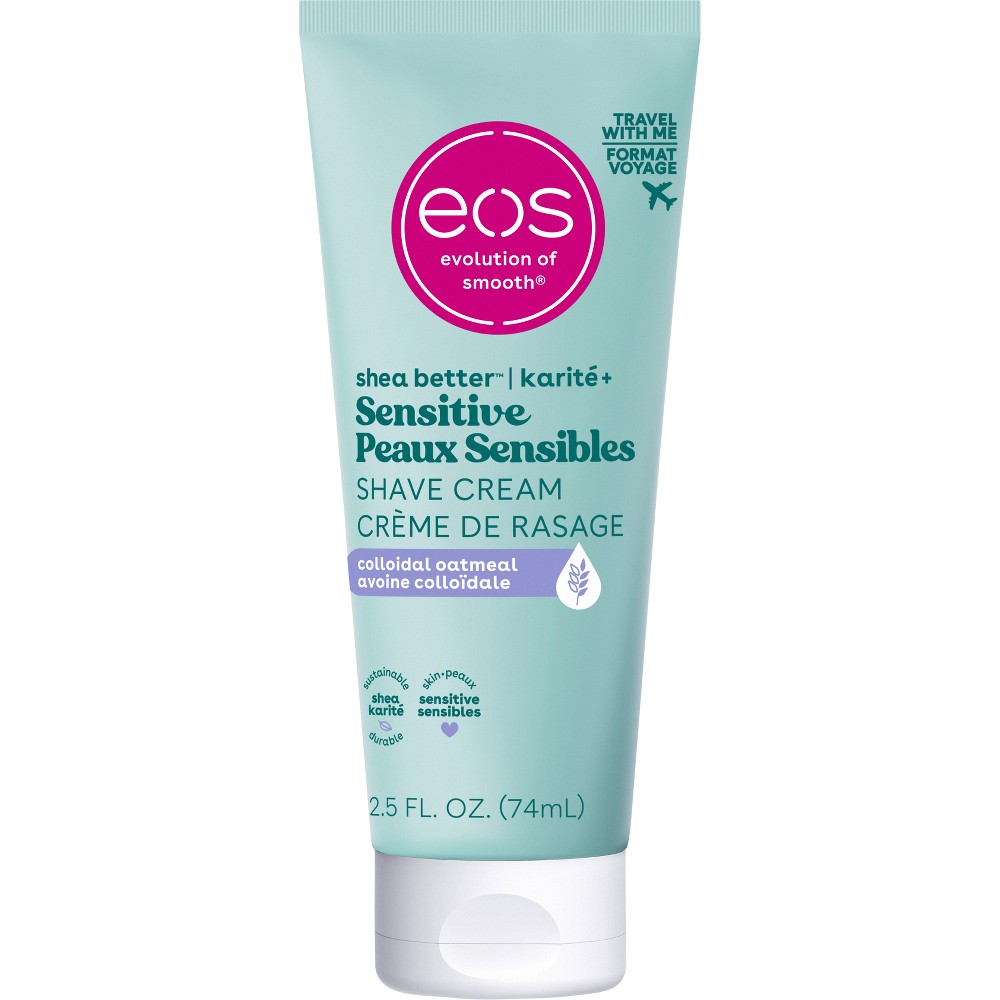 eos Shaving Cream - Trial Size - 2.5 fl oz: Hypoallergenic, Paraben-Free, Suitable for Sensitive Skin, Whole Body Use