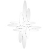 Olivia & May 28"X40" Glass Abstract Oval Room Wall Mirror Silver - 4 of 4