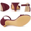 BLISSFUL STEP Women's Open Toe Ankle Strap Kitten Heels Sandals - 3 of 4