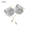 Unique Bargains Wedding Ceremony Anniversary Party Rose Groom Silk Metal Boutonnieres 12 Pcs - 3 of 3