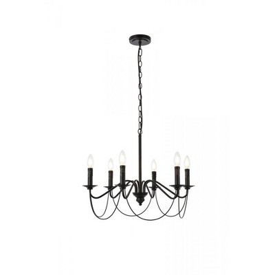 Elegant Lighting Westley 6 lights pendant in black