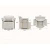 Lyngins Round Swivel Accent Chairs with Armrest and Metal Legs,Upholstered Swivel Barrel Chairs,Polyester Sofa Chairs for Bedroom,Living Room - 3 of 4