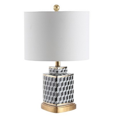 Alisha Table Lamp - 21.5 Inch Height - TBL4102 - Black/White - Safavieh