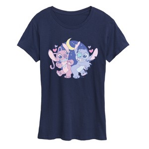 Women's - Lilo and Stitch - Stitch And Angel Short Sleeve Graphic T-Shirt - 1 of 4