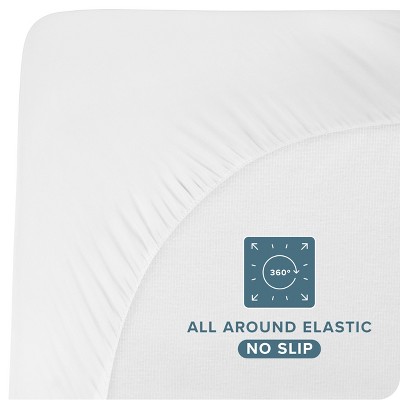 White Twin XL Cotton Top Down Alternative Mattress Pad