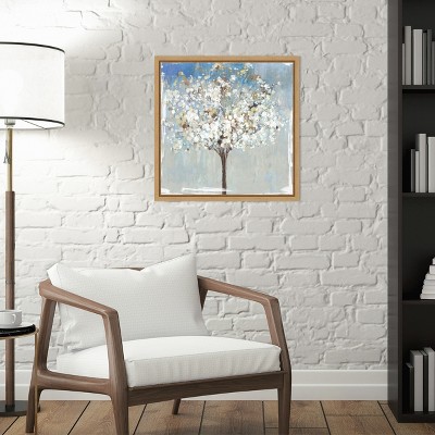 Winter Still Tree Framed Canvas Art in Sylvie Maple