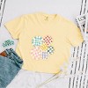 Simply Sage Market S.W.Smiley Rainbow Checkered Boxy Crop Top - 3 of 4