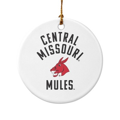 University of Central Missouri Mules Porcelain Holiday Christmas Tree Ornament