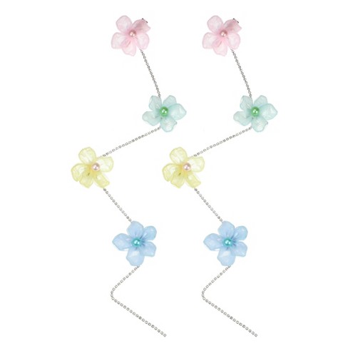 4/3/2pcs Sweet Hair Clip Girls Cute Flower Hairpins Pearl