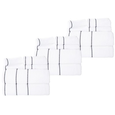 Lavish Home 12-piece Cotton Towel Set, Navy : Target