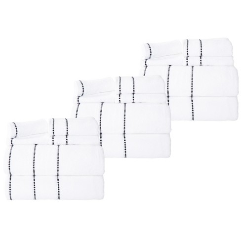 Timberlake Lavish Home Ribbed 100% Cotton 10 Piece Towel Set