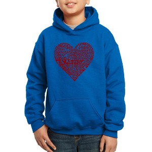 LA Pop Art Love Yourself - Boy's Word Art Hooded Sweatshirt - 1 of 4
