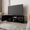 INFURNIC TV Stands and Consoles Minimalist Modern Media Cabinet with Open Shelves and Door Storage for Living Room Bedroom, Wenge, 53"*21"*5" - 3 of 4